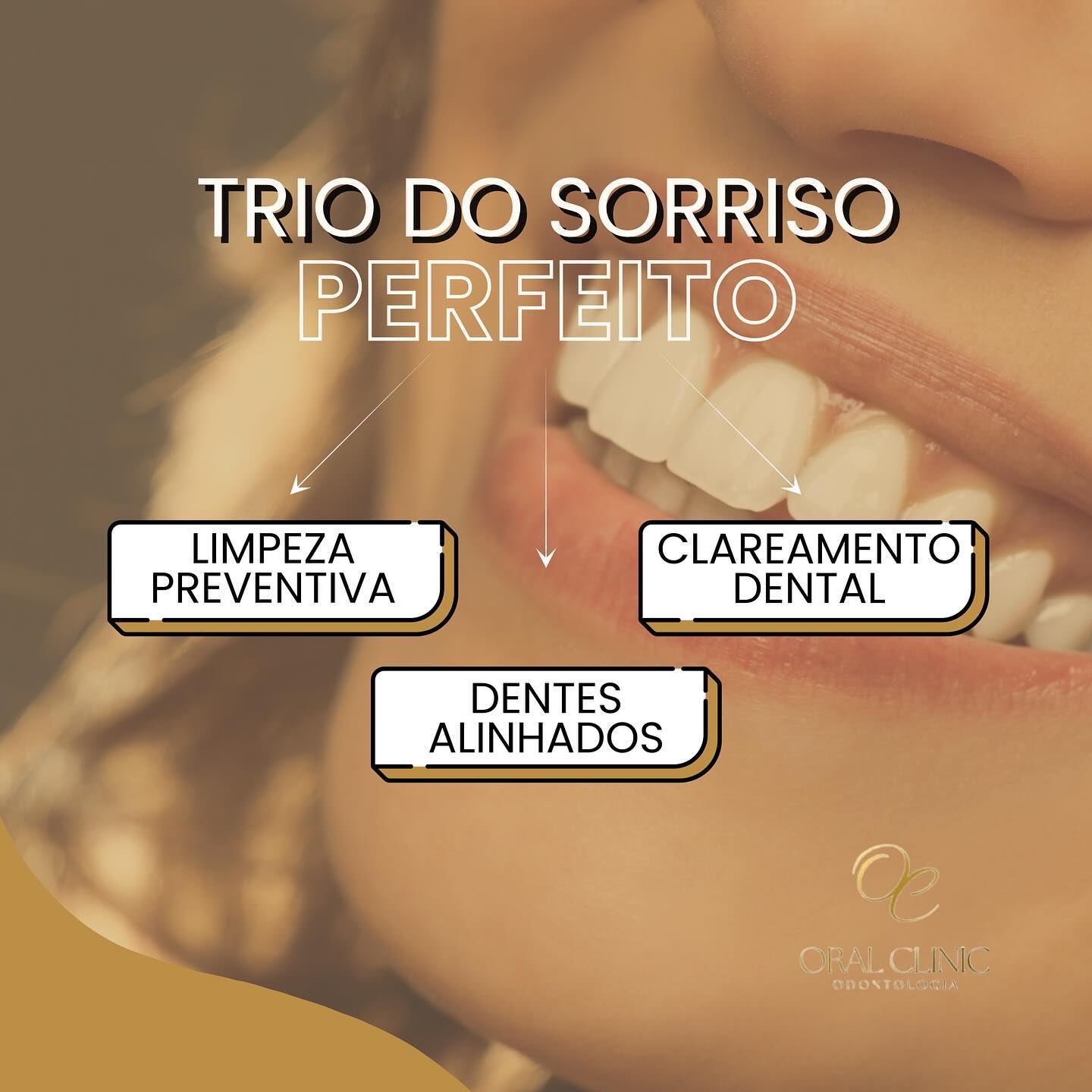 Trio do sorriso perfeito
